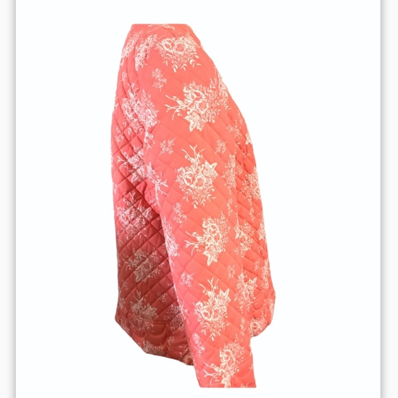 Floral Striped Reversible Quilted Jacket - Picture 4 of 14